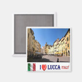 Aimant TSC111 LUCCA I Love, Toscane, Italie, Frigo (Recto/Verso)