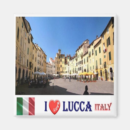 Aimant TSC111 LUCCA I Love, Toscane, Italie, Frigo (Devant)