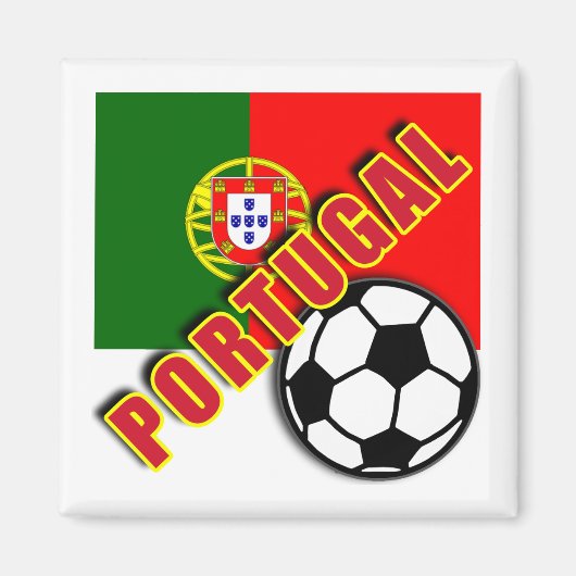 Aimant Tshirts du monde de football du PORTUGAL (Devant)