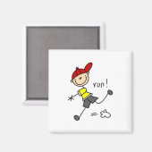 Aimant Tshirts et cadeaux de course de baseball (Recto/Verso)