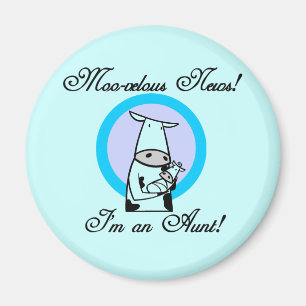 Aimant Tshirts et cadeaux de la nouvelle tante Moo-velous