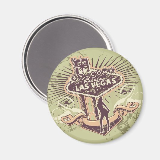 Aimant Tshirts et cadeaux Las Vegas Nevada (Recto/Verso)