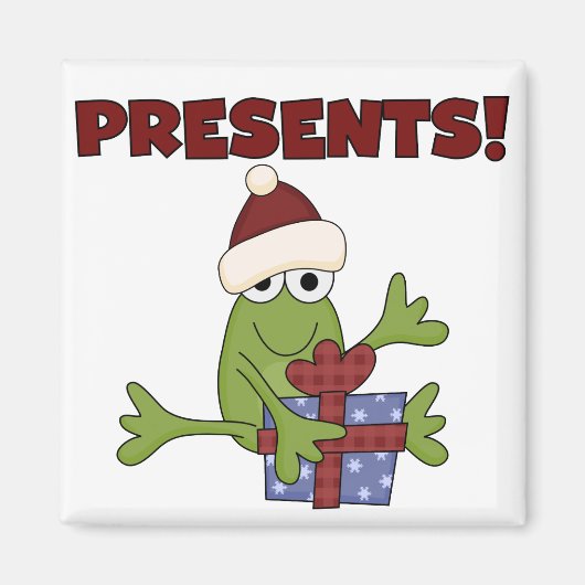 Aimant Tshirts et cadeaux père Noël Frog (Devant)