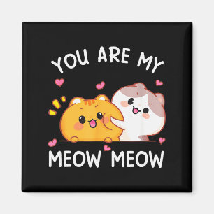 Aimant Tu es mon chat mignon design pour Valenti