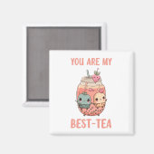 Aimant Tu es mon meilleur thé kawaii boba bubble perle th (Recto/Verso)