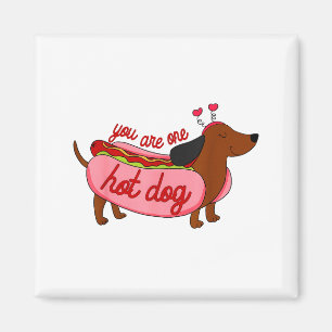 Aimant Tu es un chien viennois mignon de la Saint-Valenti