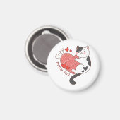 Aimant Tu es un joli chat à la Saint-Valentin (Recto/Verso)