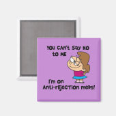 Aimant Tu ne peux pas dire non à moi fille de dessin anim (Recto/Verso)