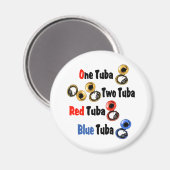 Aimant Tuba Bleu Rouge (Recto/Verso)