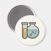 Aimant Tube d'essai de chimie et bécher (Recto/Verso)