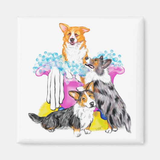 Aimant Tubes en corgi pleine (Devant)