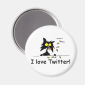 Aimant Tuff Kitty adore Twitter (Recto/Verso)