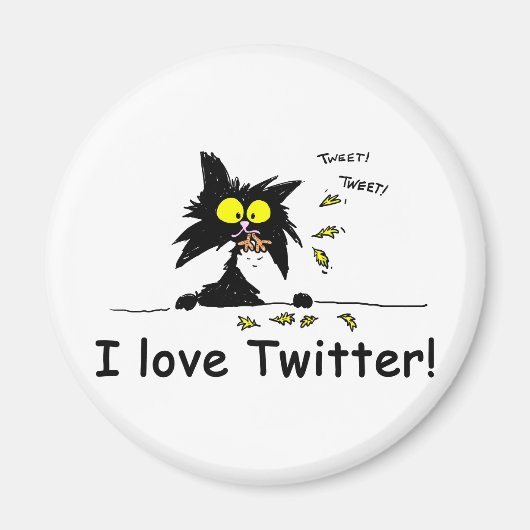 Aimant Tuff Kitty adore Twitter (Devant)