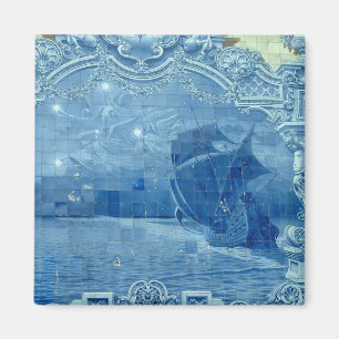 Aimant Tuile bleue
