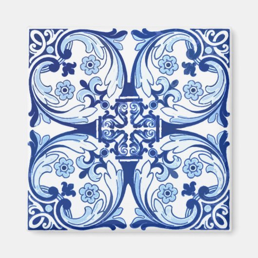 Aimant Tuile bleue portugaise (Devant)