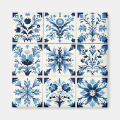 Aimant Tuile bleue portugaise (Devant)