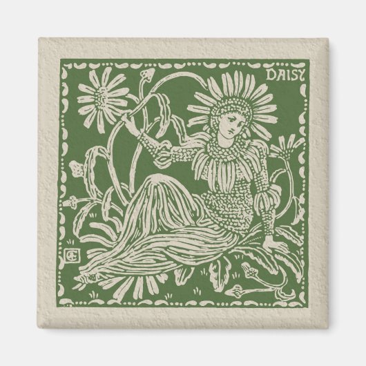 Aimant Tuile Walter Crane Daisy (Devant)