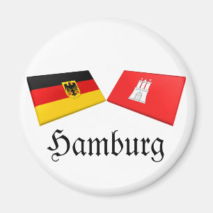 Aimant Tuiles de drapeau de Hambourg, Allemagne