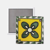 Aimant Tuiles mexicaines - 4 feuilles Clover (Recto/Verso)