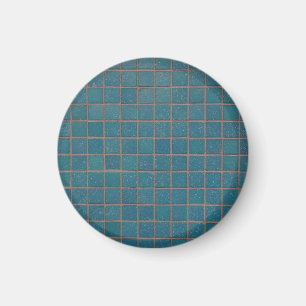 Aimant tuiles mouchetées bleues