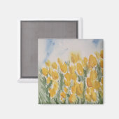 Aimant Tulières jaunes (Recto/Verso)