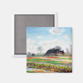 Aimant Tulip Fields dans les Pays-Bas, Monet (Recto/Verso)