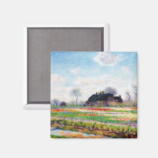 Aimant Tulip Fields dans les Pays-Bas, Monet (Recto/Verso)