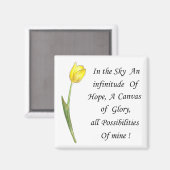 Aimant Tulipe jaune (Recto/Verso)