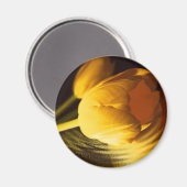 Aimant Tulipe jaune romantique (Recto/Verso)