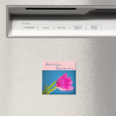 Aimant Tulipe rose chaud (In Situ (Lave-vaisselle))