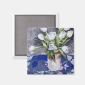 Aimant Tulipes blanches 1994 (Recto/Verso)