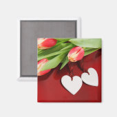 Aimant Tulipes & Coeurs (Recto/Verso)