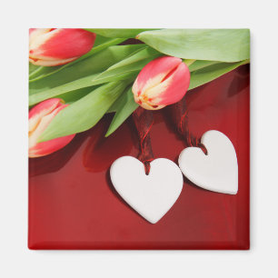 Aimant Tulipes & Coeurs