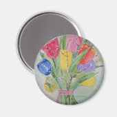 Aimant Tulipes couleur magnétique (Recto/Verso)