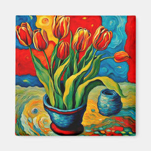 Aimant Tulipes dans le vase