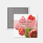 Aimant Tulipes - Enregistrer l'aimant de date (Recto/Verso)