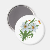 Aimant Tulipes et fleurs de jonquilles (Recto/Verso)