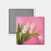 Aimant Tulipes roses jolies (Recto/Verso)