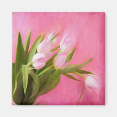 Aimant Tulipes roses jolies (Devant)