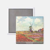Aimant Tulips De Hollande Par Claude Monet (Recto/Verso)