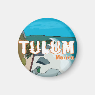 Aimant Tulum Mexique Grande idée cadeau