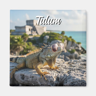Aimant Tulum Mexique Voyage Iguana