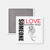 Aimant Tumeur De Cerveau Quelqu'Un Que J'Aime A Gagné Leu (Recto/Verso)