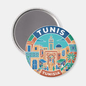 Aimant Tunis Médina Tunisie (Recto/Verso)