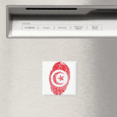 Aimant Tunisie Drapeau Empreinte Pays Fierté (In Situ (Lave-vaisselle))