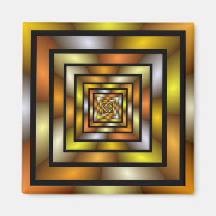 Aimant Tunnel lumineux coloré Trippy Fractal Graphisme