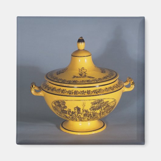 Aimant Tureen avec design d'impression noir, c.1820 (Devant)