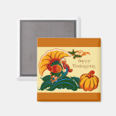 Aimant Turquie et Thanksgiving Citrouille (Recto/Verso)