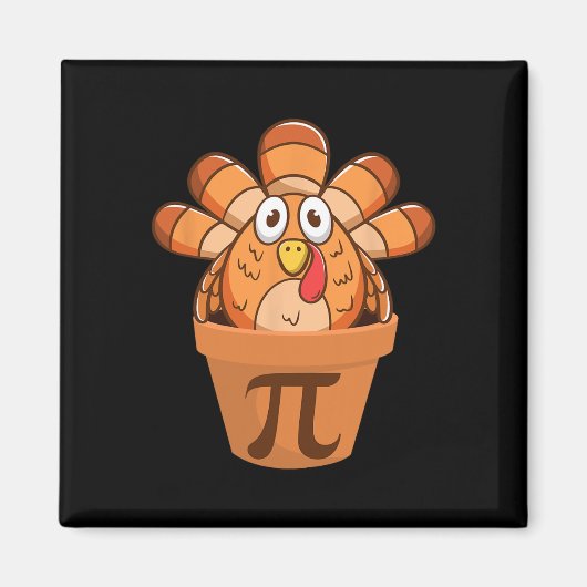 Aimant Turquie Pot Pie Funny Math Thanksgiving Turkey Pot (Devant)