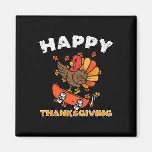 Aimant Turquie Skateboard Bon thanksgiving mignon Automne